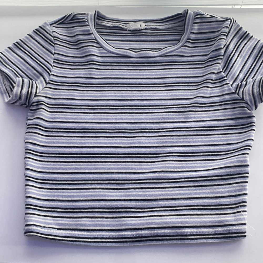 Blue striped baby tee from garage